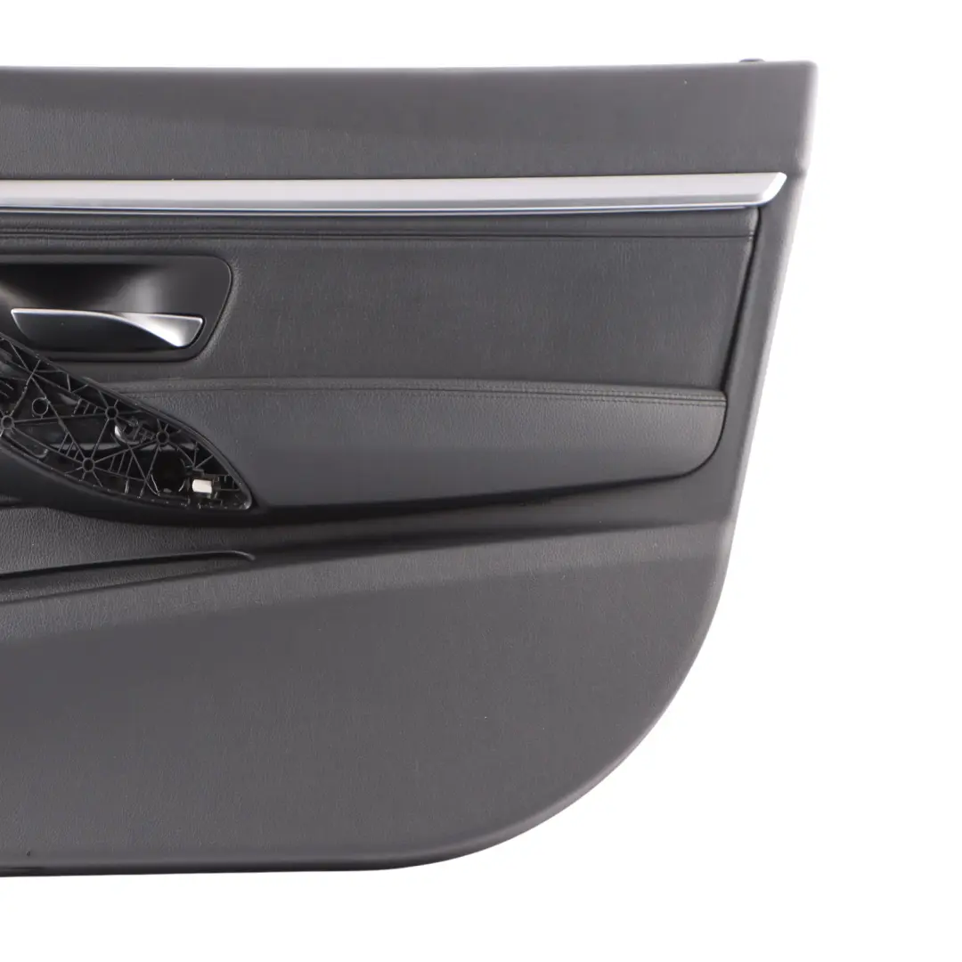 BMW F34 Door Card Front Right O/S Panel Cover Leather Black 7321242