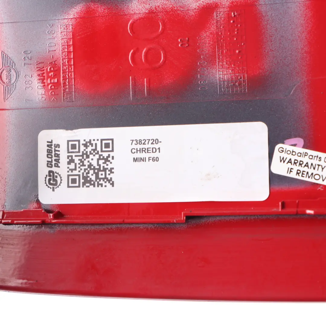Mini Countryman F60 Fuel Filler Fill in Flap Cover Cap Chili Red - 851 7382720