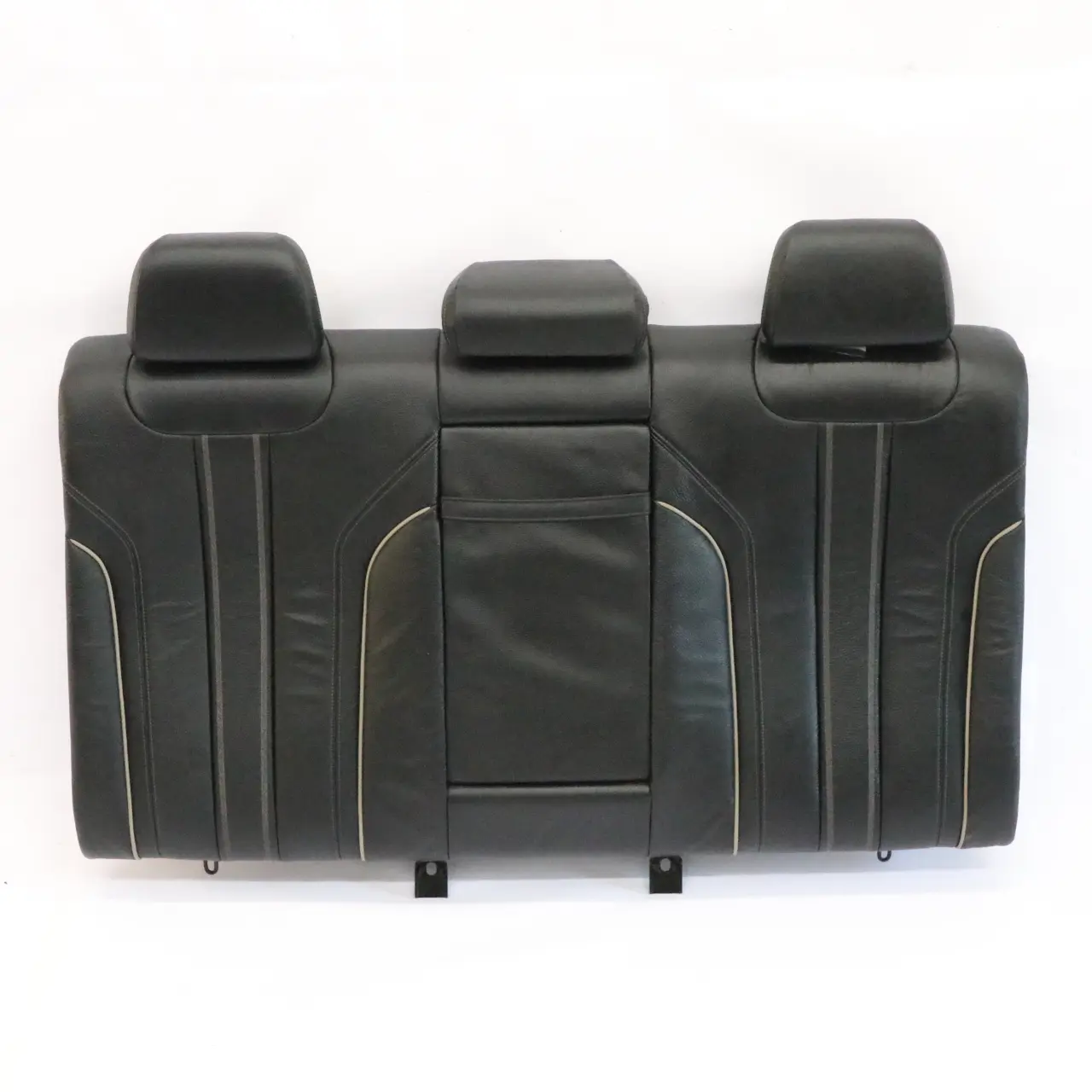 BMW G30 Sedan Respaldo Asiento Trasero Cuero Negro Acentos Blancos 7457762