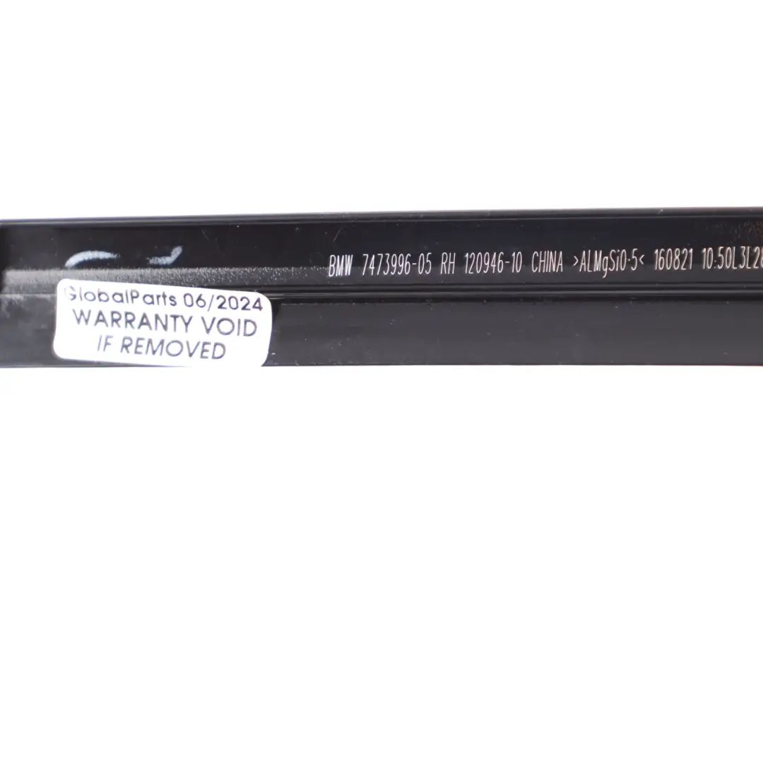 BMW F40 Door Window Upper Frame Cover Strip Rear Right O/S High Gloss 7473995