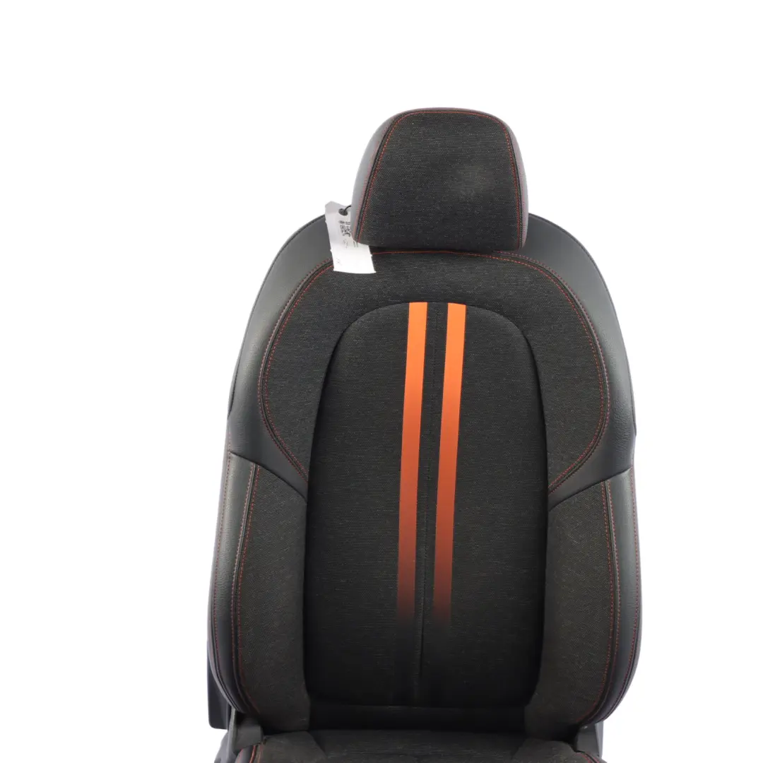 BMW F46 LCI Front Seat Sport Right O/S Fabric Leather Sensatec Black Orange