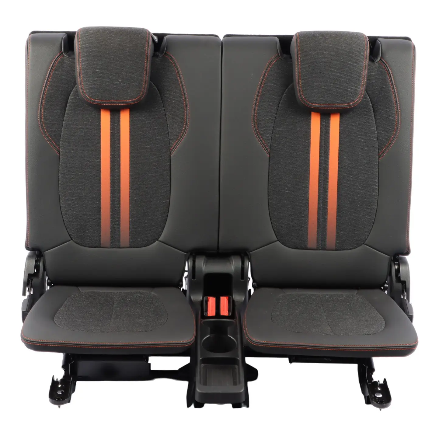 BMW F46 Rear 3rd Seat Row Backrest Third Row Leather Cloth Sensatec Orange Black