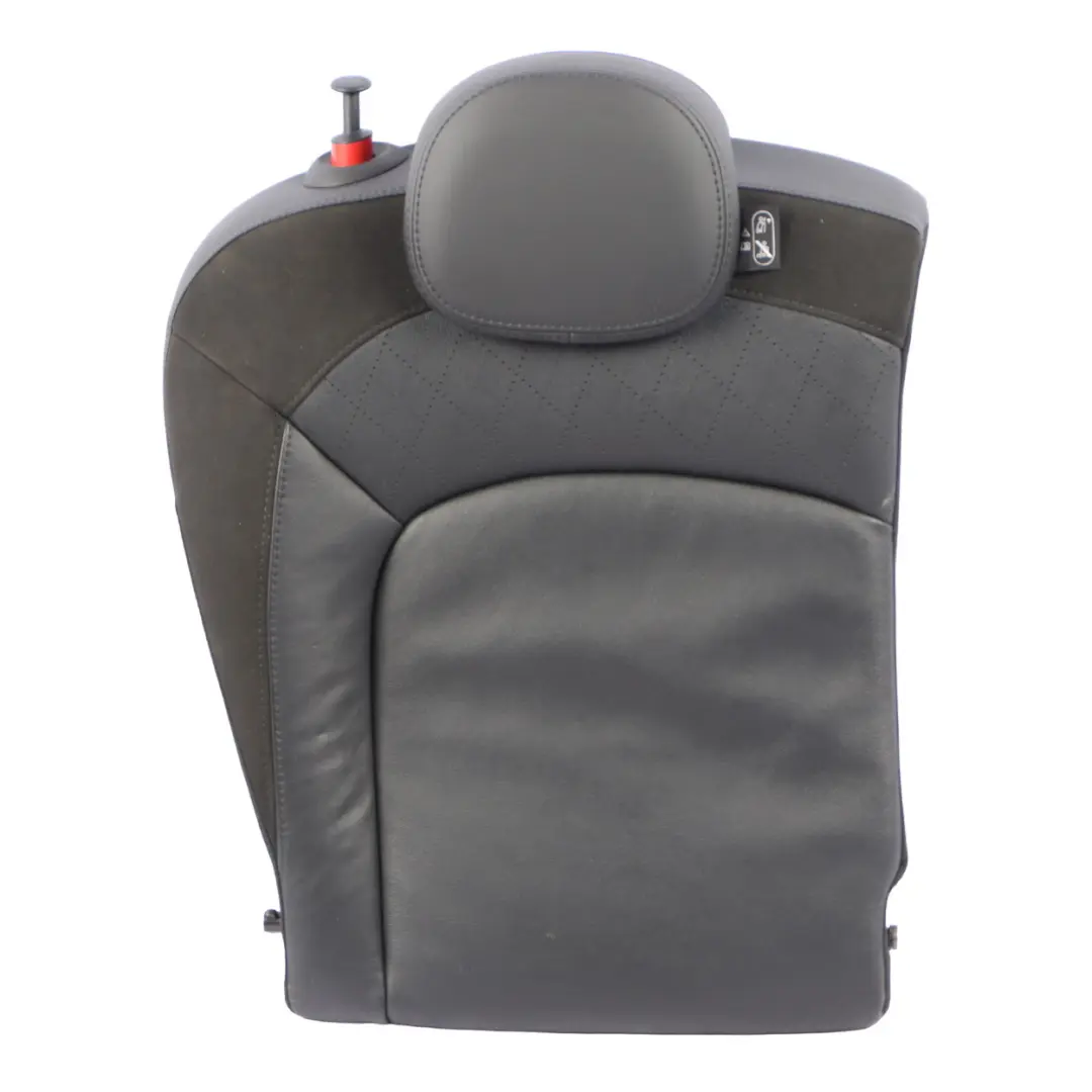 Seat Backrest Mini F55 Rear Right O/S Seat Back Cover Leather Cross Punch Black