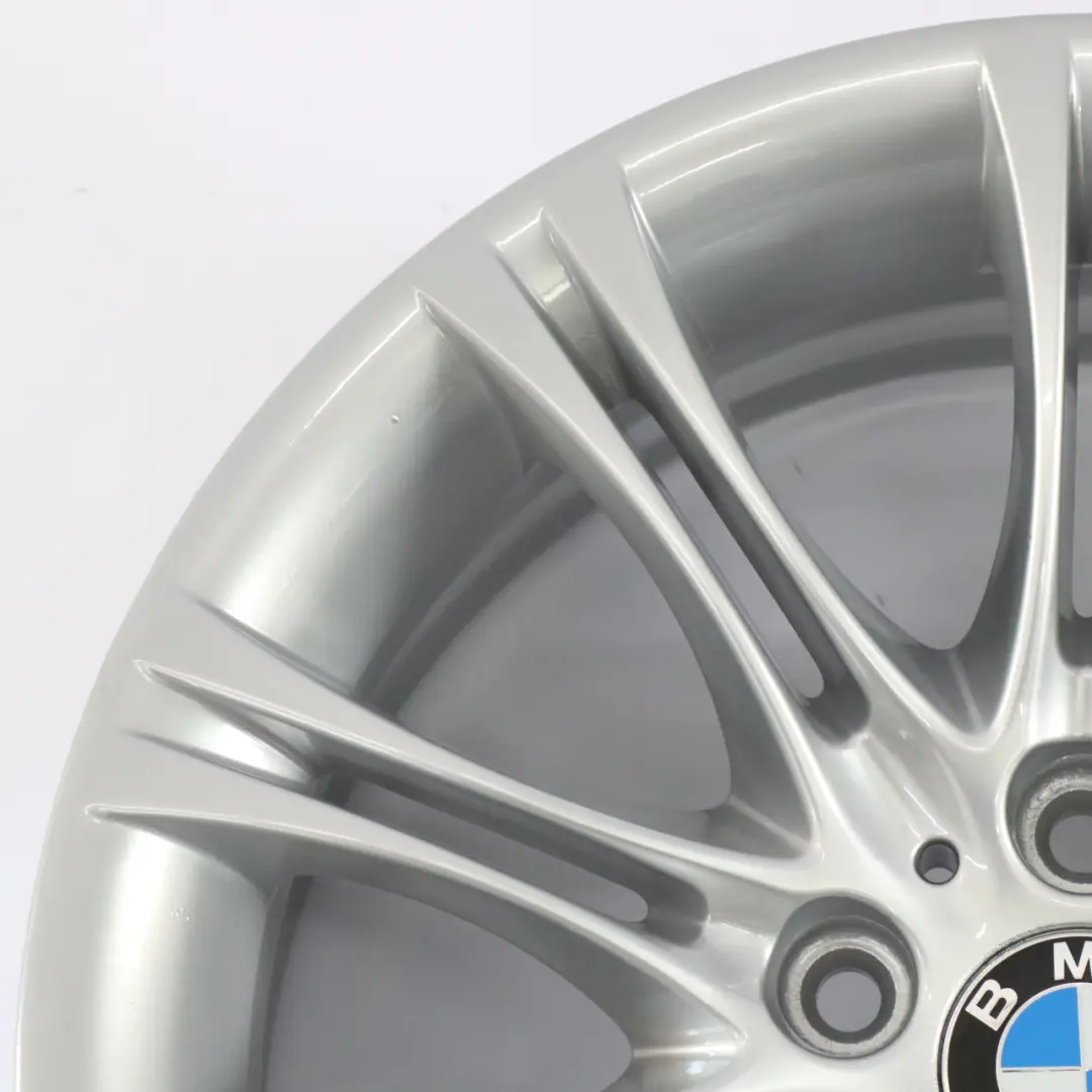 BMW 5er E60 E61 Silberne Leichtmetallfelge 18" ET:20 8J M Doppelspeiche 135