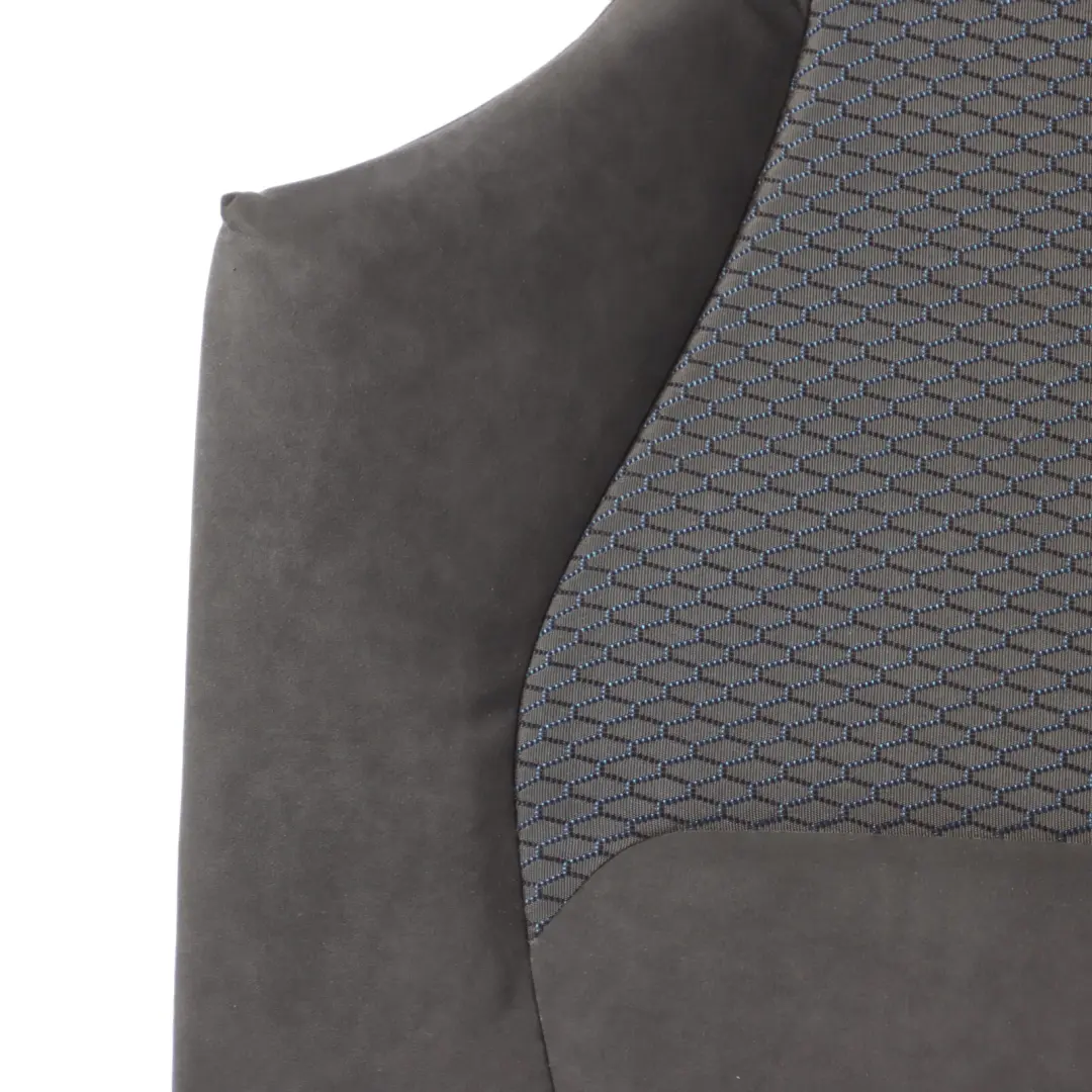 BMW F21 F22 Rear Seat Cloth Hexagon Fabric Alcantara Anthracite Blue Accents