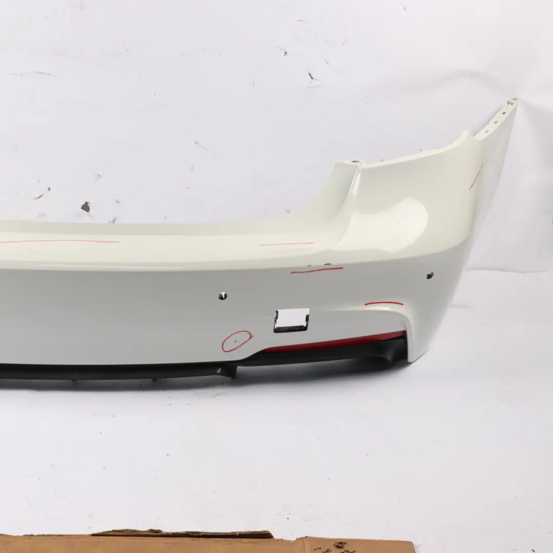 BMW F30 M Sport Rear Bumper Trim Panel PDC Alpinweiss 3 Alpine White - 300