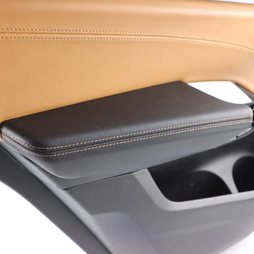 Door Card Lining BMW X4M F98 Rear Left N/S Leather Black / Midrand Beige 8747103