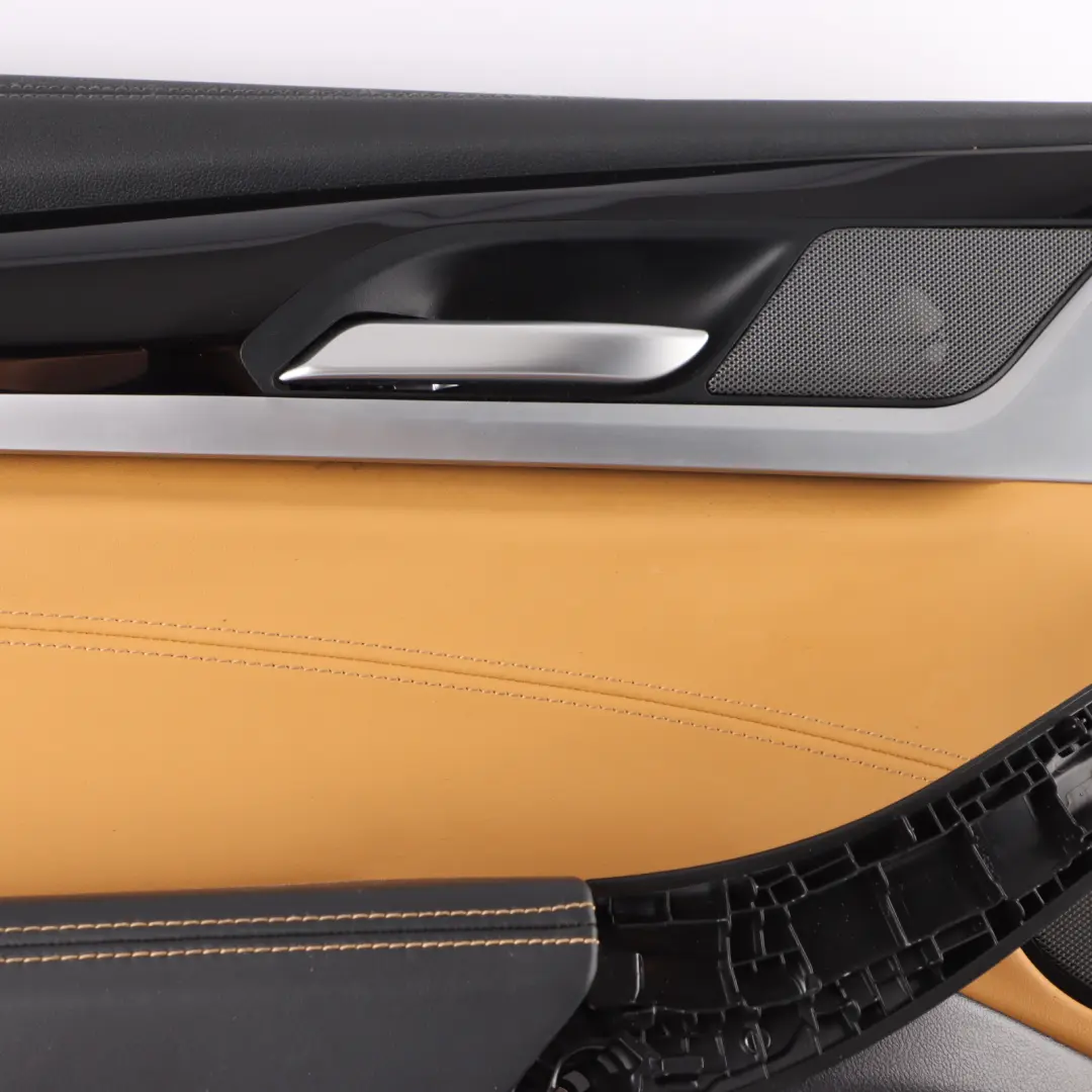 Door Card Lining BMW X4M F98 Rear Left N/S Leather Black / Midrand Beige 8747103