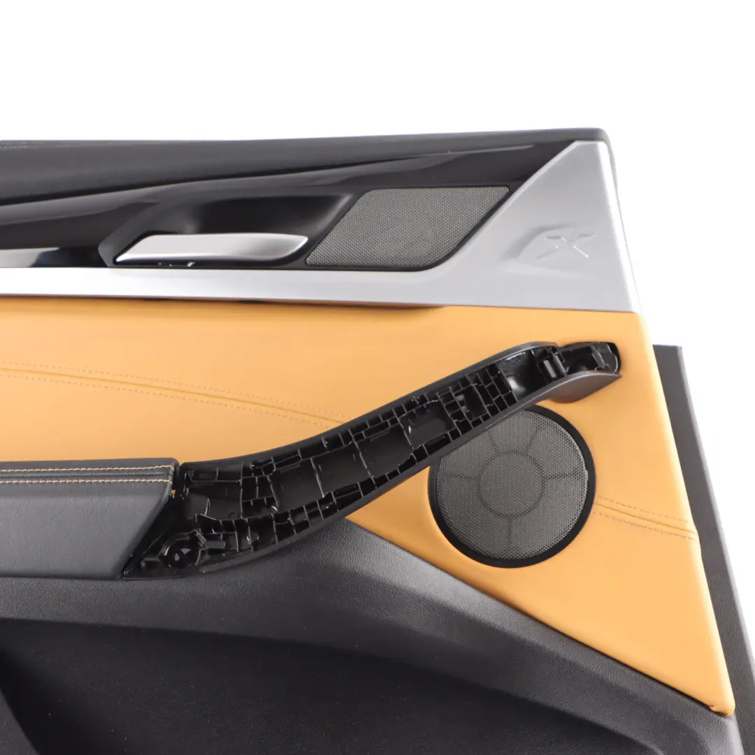 Door Card Lining BMW X4M F98 Rear Left N/S Leather Black / Midrand Beige 8747103