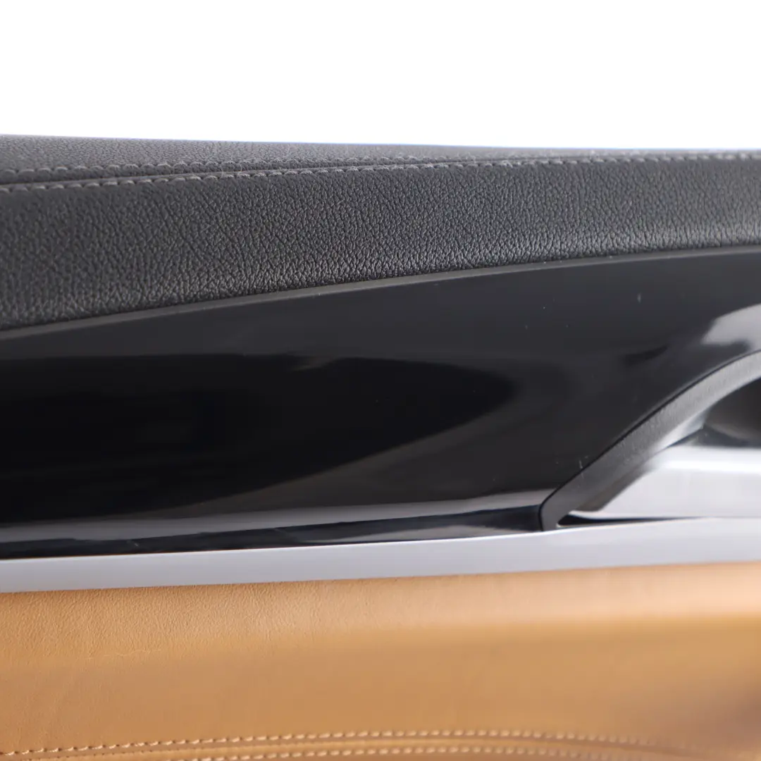 Door Card Panel BMW X4M F98 Front Left N/S Leather Black / Midrand Beige 8747143