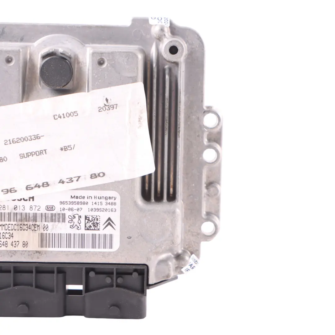 Citroen C4 Picasso 1.6 HDI 9HT Engine Control Unit ECU EDC 9664843780 Manual 