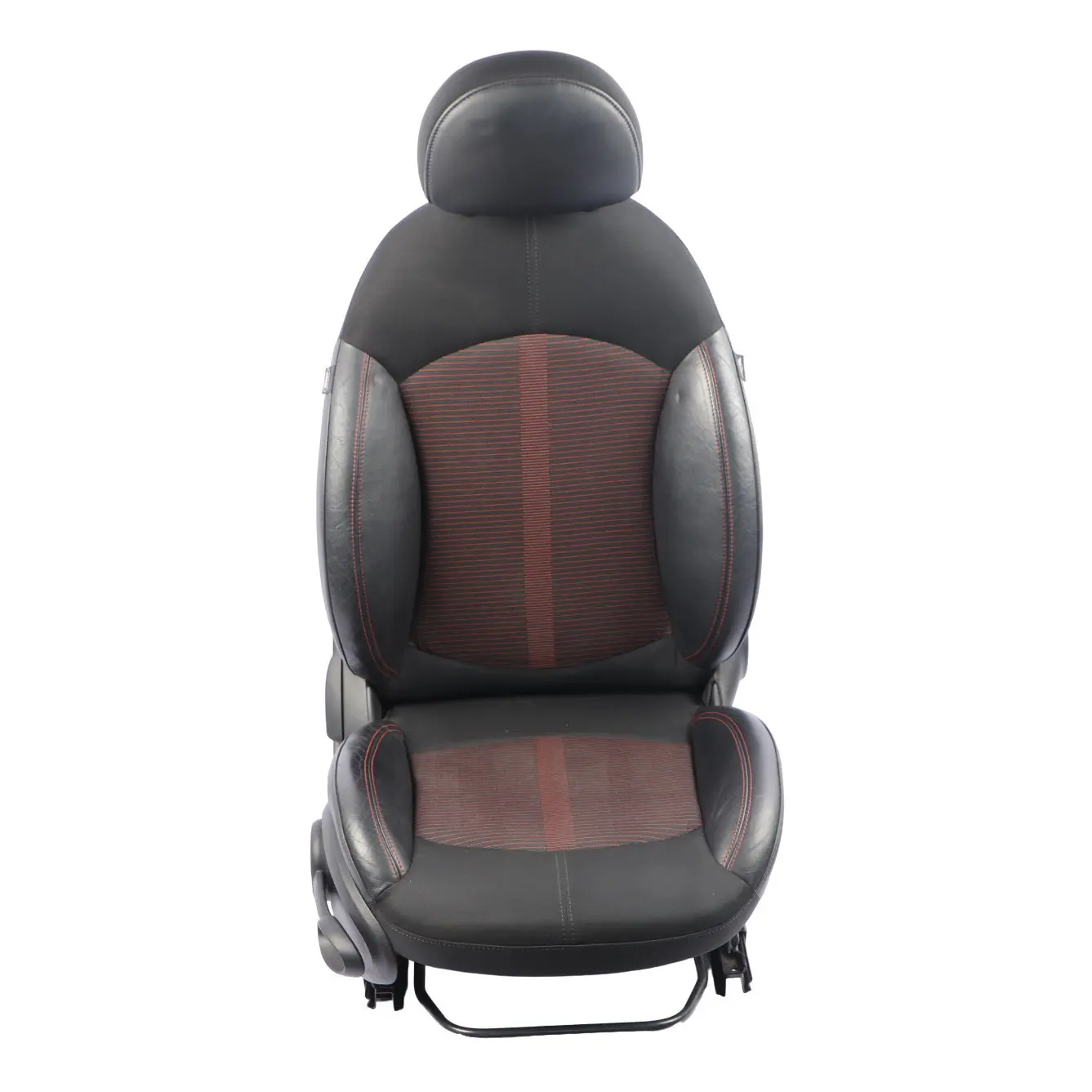 Front Seat MINI R60 Countryman Right O/S Sport Cloth Leather Parallel Lines Red