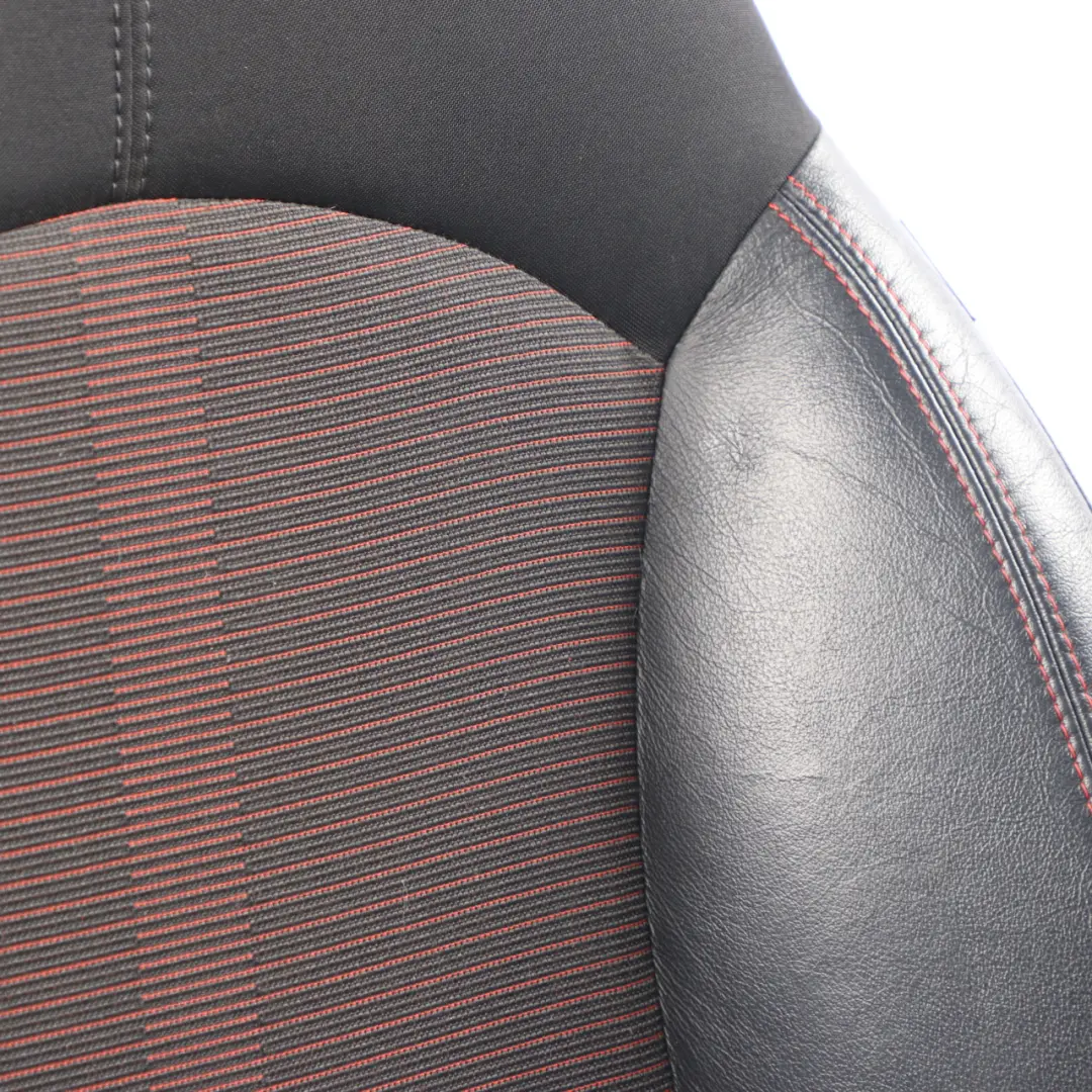 Front Seat MINI R60 Countryman Right O/S Sport Cloth Leather Parallel Lines Red