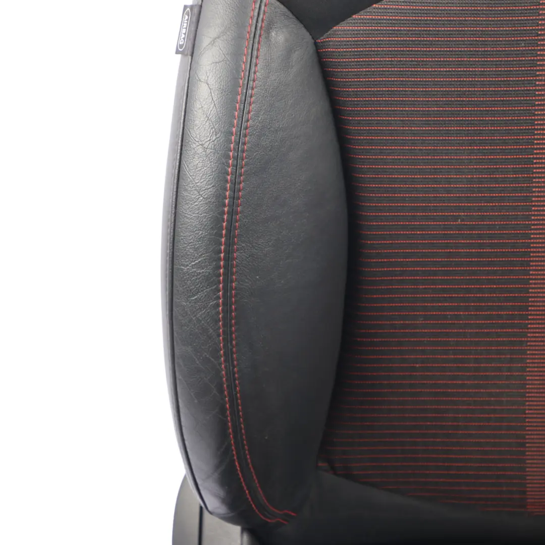 Front Seat MINI R60 Countryman Right O/S Sport Cloth Leather Parallel Lines Red