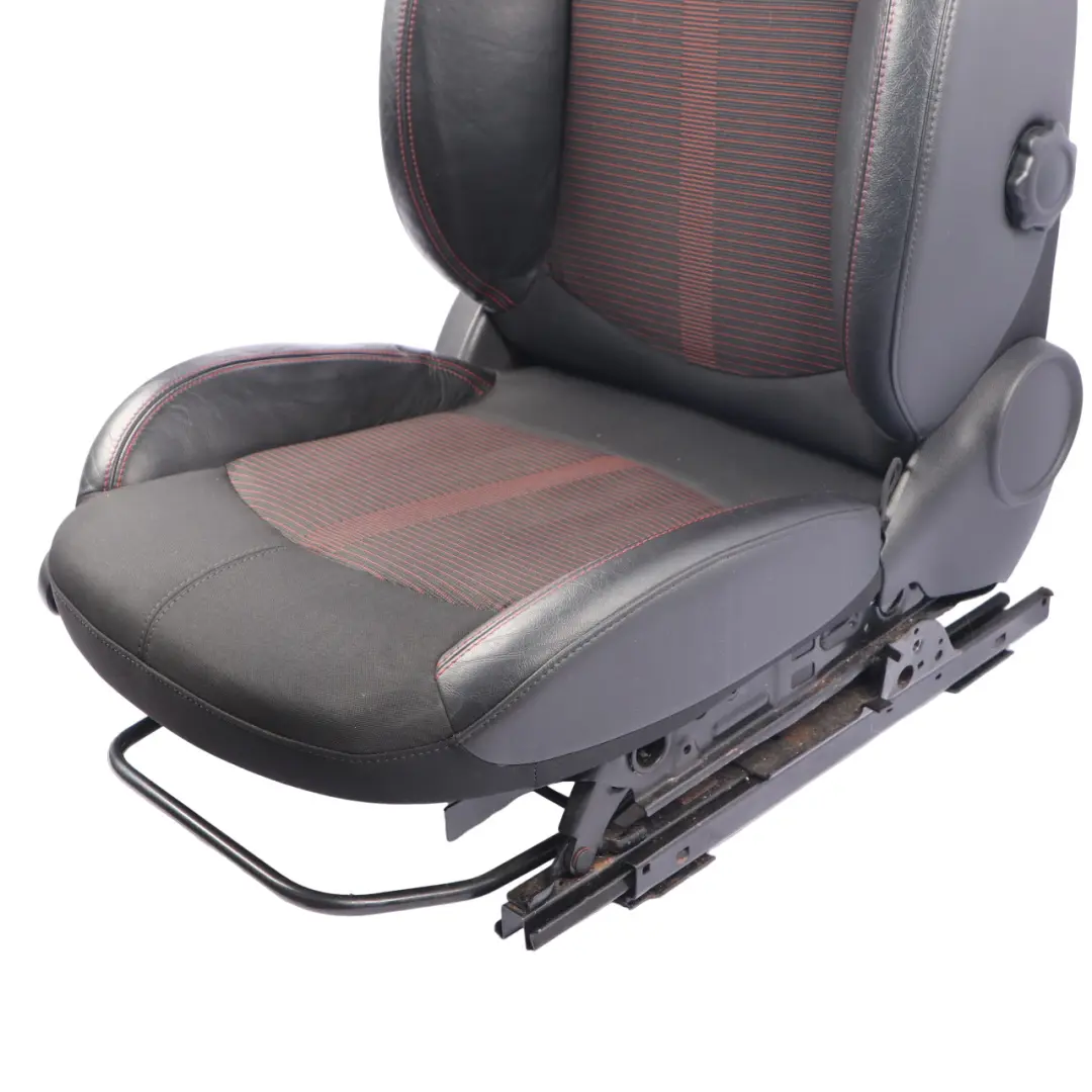 Front Seat MINI R60 Countryman Right O/S Sport Cloth Leather Parallel Lines Red