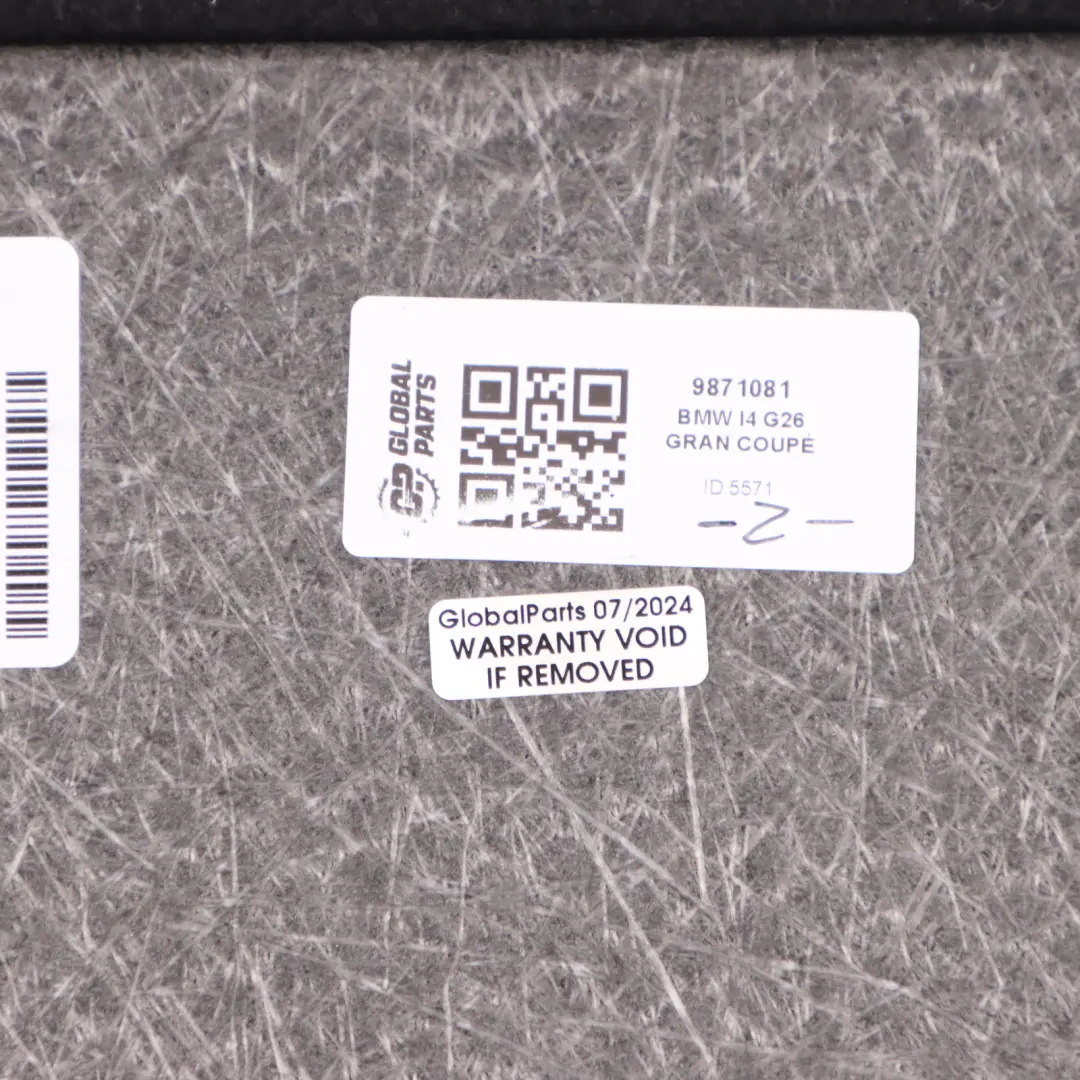 Trunk Floor BMW X4 G26 Boot Area Luggage Compartment Panel Carpet 9871081