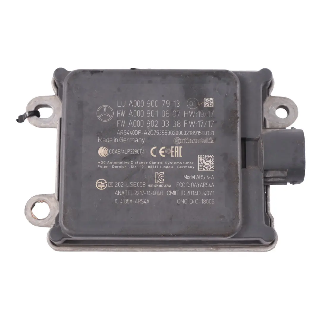 Capteur radar Distronic Mercedes W205 W213 W257 Régulateur vitesse A0009007913