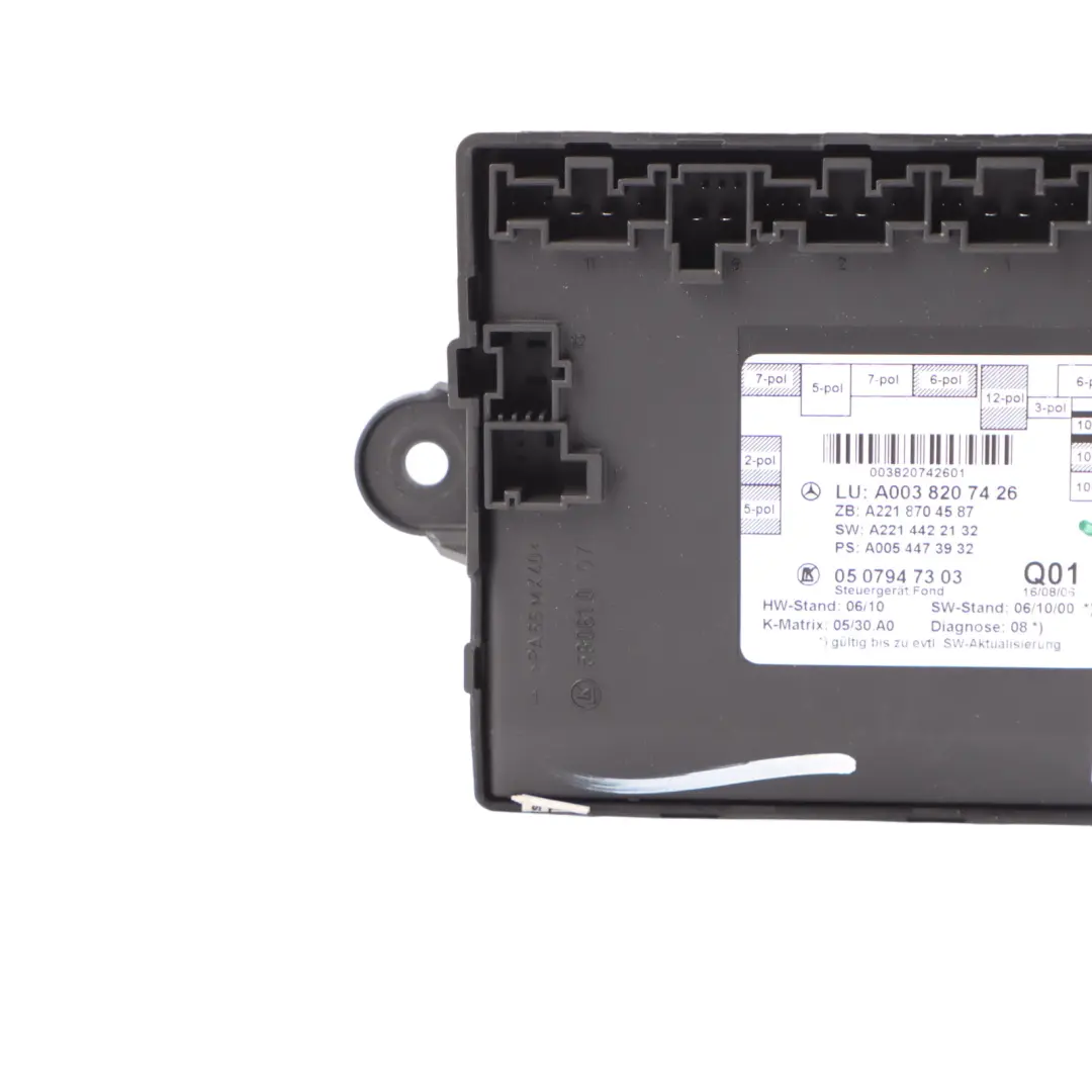 Door Module Mercedes W221 Rear Door Right O/S Control Module A0038207426