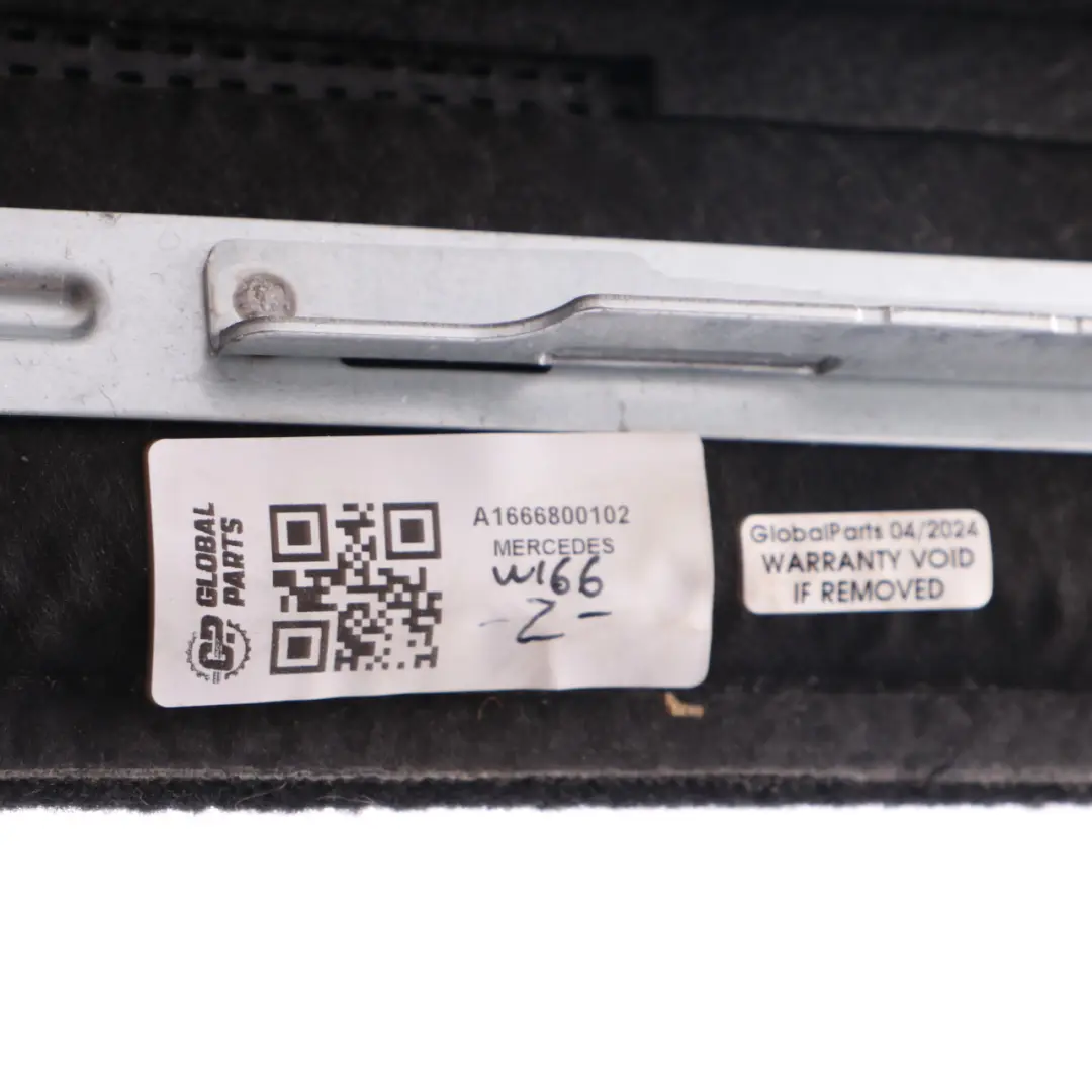 Mercedes W166 Boot Trunk Floor Rear Trim Cargo Panel Carpet Black A1666800102
