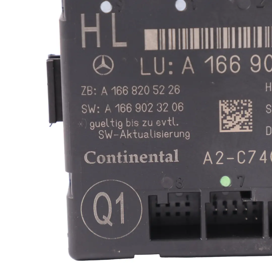 Mercedes W166 Módulo de Puerta Trasera Izquierda Unidad Control ECU A1669005412