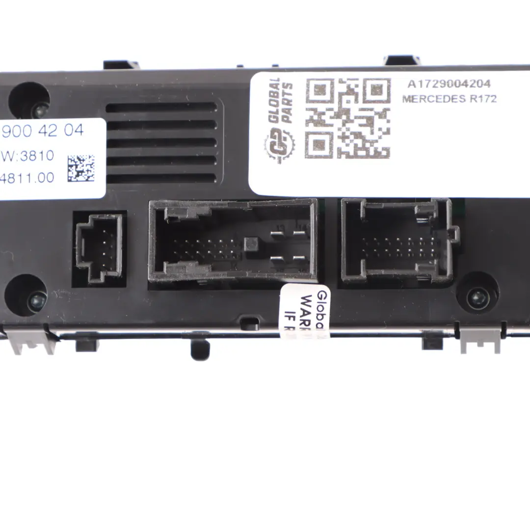 Mercedes R172 Panel Przełącznik Sterownie Klimy Klimatyzacji A1729004204