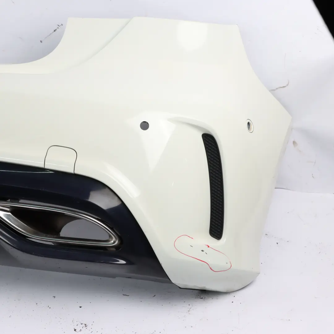 Mercedes W176 Bumper Rear Trim Panel Cover AMG Calcite White - 650