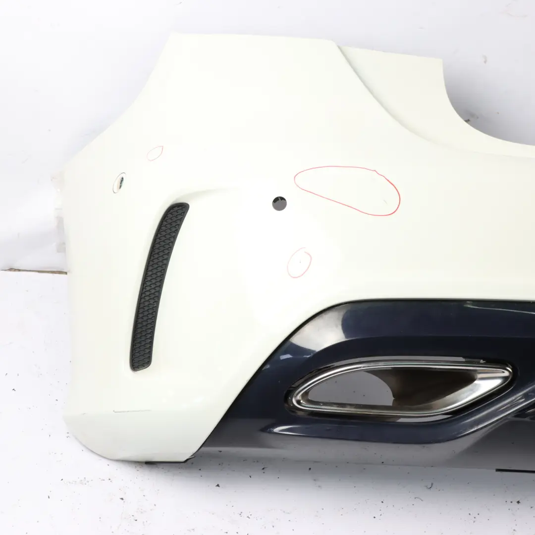 Mercedes W176 Bumper Rear Trim Panel Cover AMG Calcite White - 650