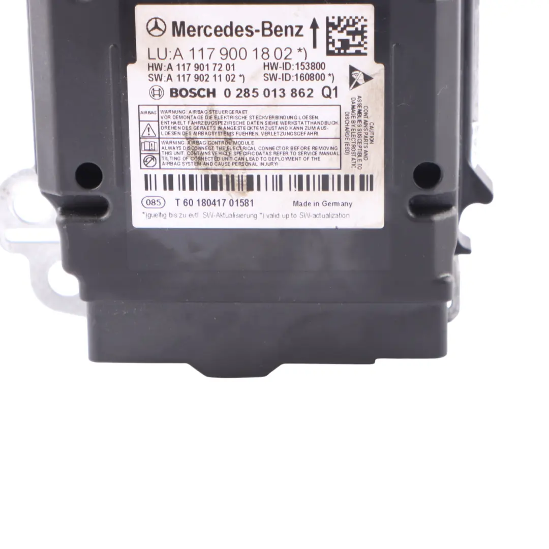 Safety Module Mercedes W177 SRS Safety Systems Control Unit Bosch A1779001802
