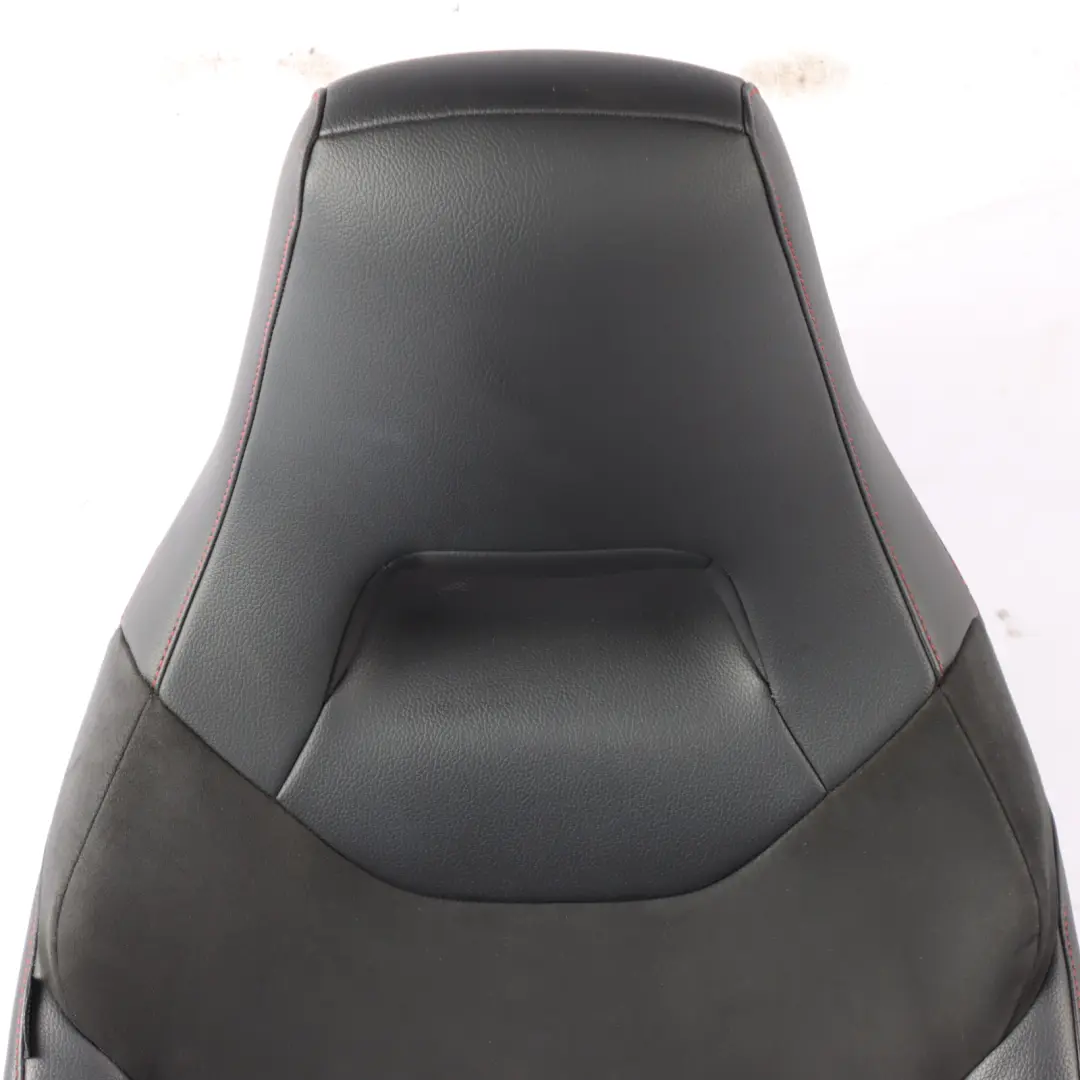 Mercedes W177 Front Seat  Right O/S Fabric Imitation Leather Black Red Threads