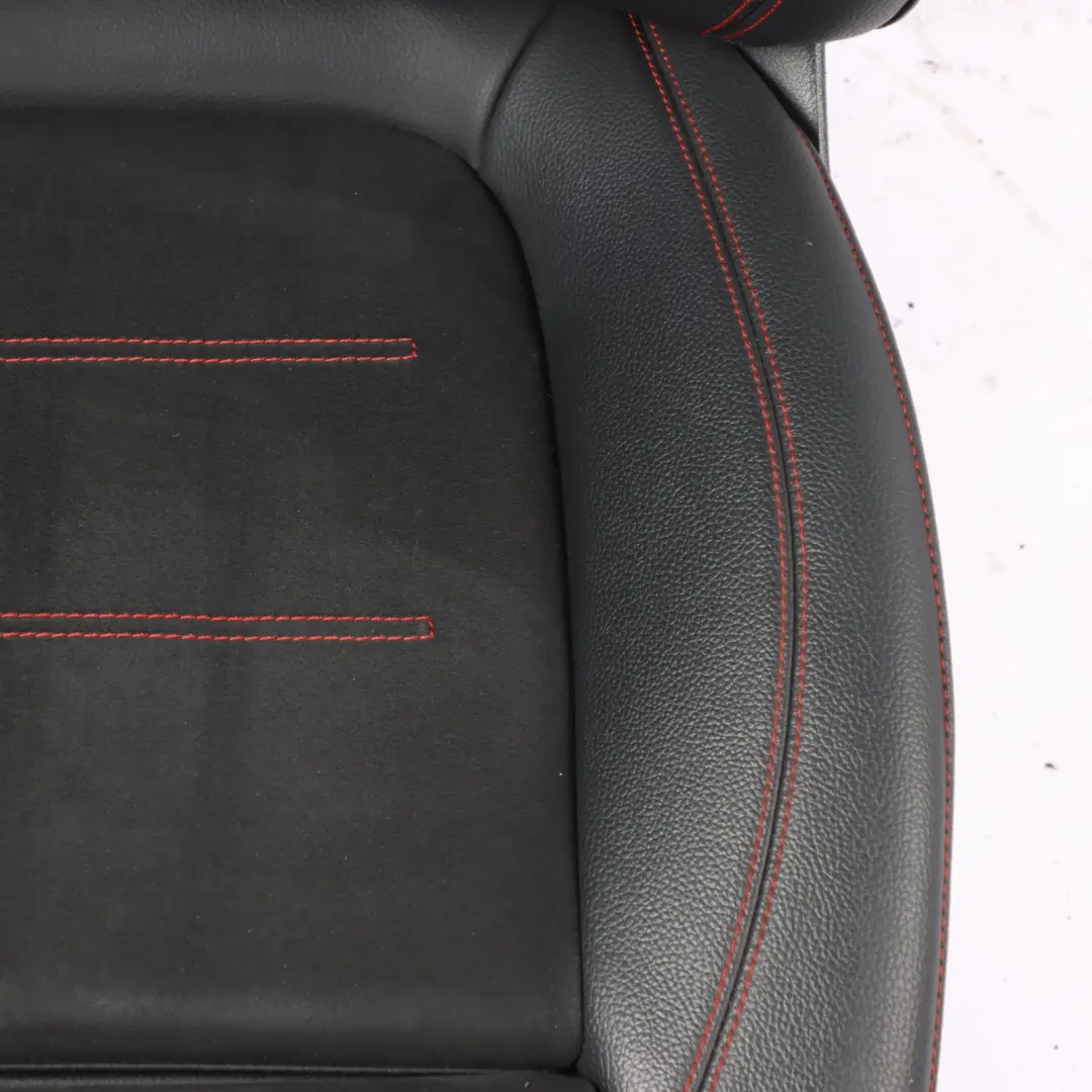 Mercedes W177 Front Seat  Right O/S Fabric Imitation Leather Black Red Threads