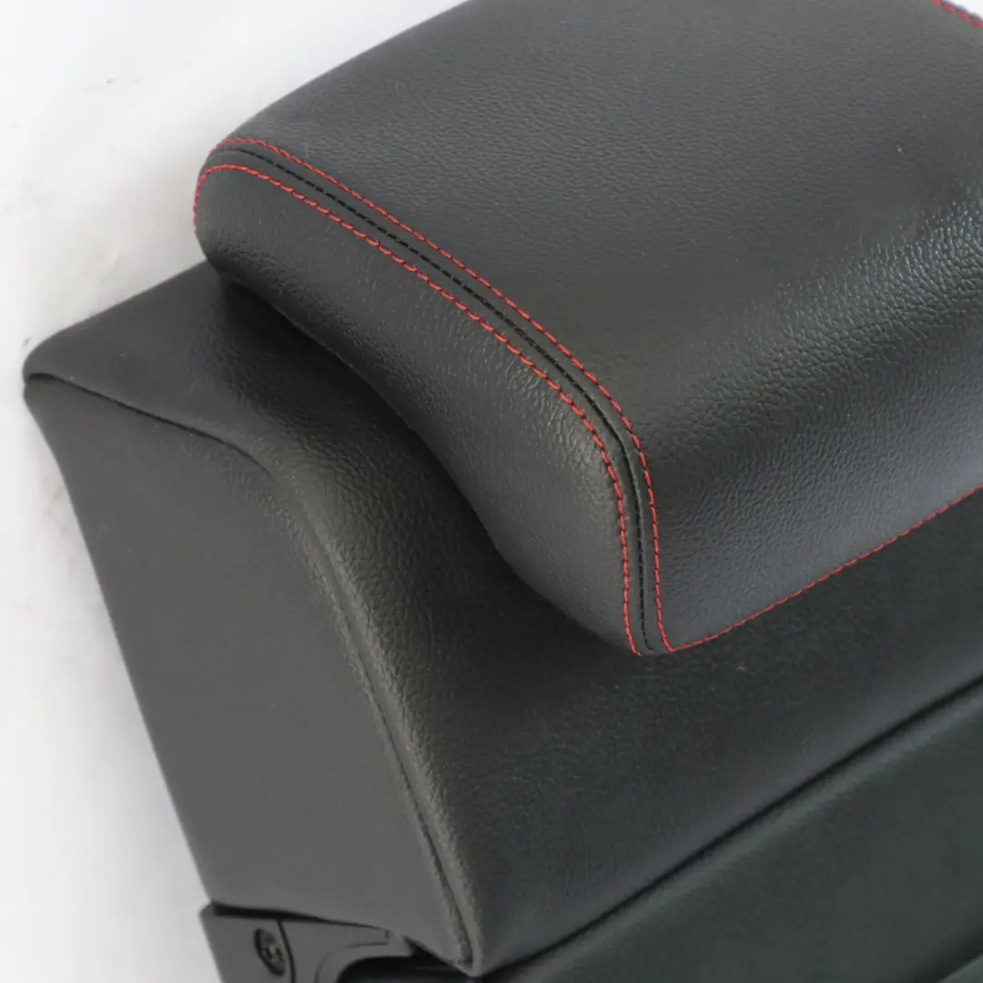 Mercedes H243 Rear Armrest Center Headrest Imitation Leather Black Red Accents