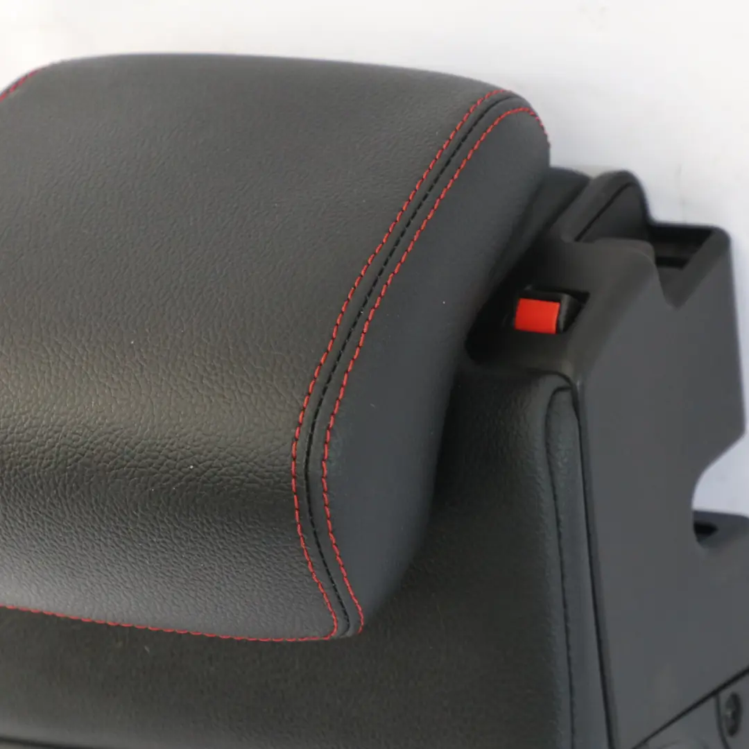 Mercedes H243 Rear Armrest Center Headrest Imitation Leather Black Red Accents