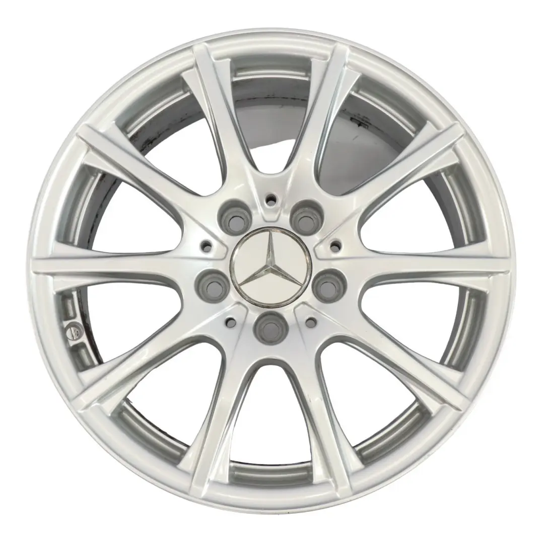 Mercedes W205 Silberne Leichtmetallfelge 16'' 6,5J ET:38 10 Speichen A2054012400