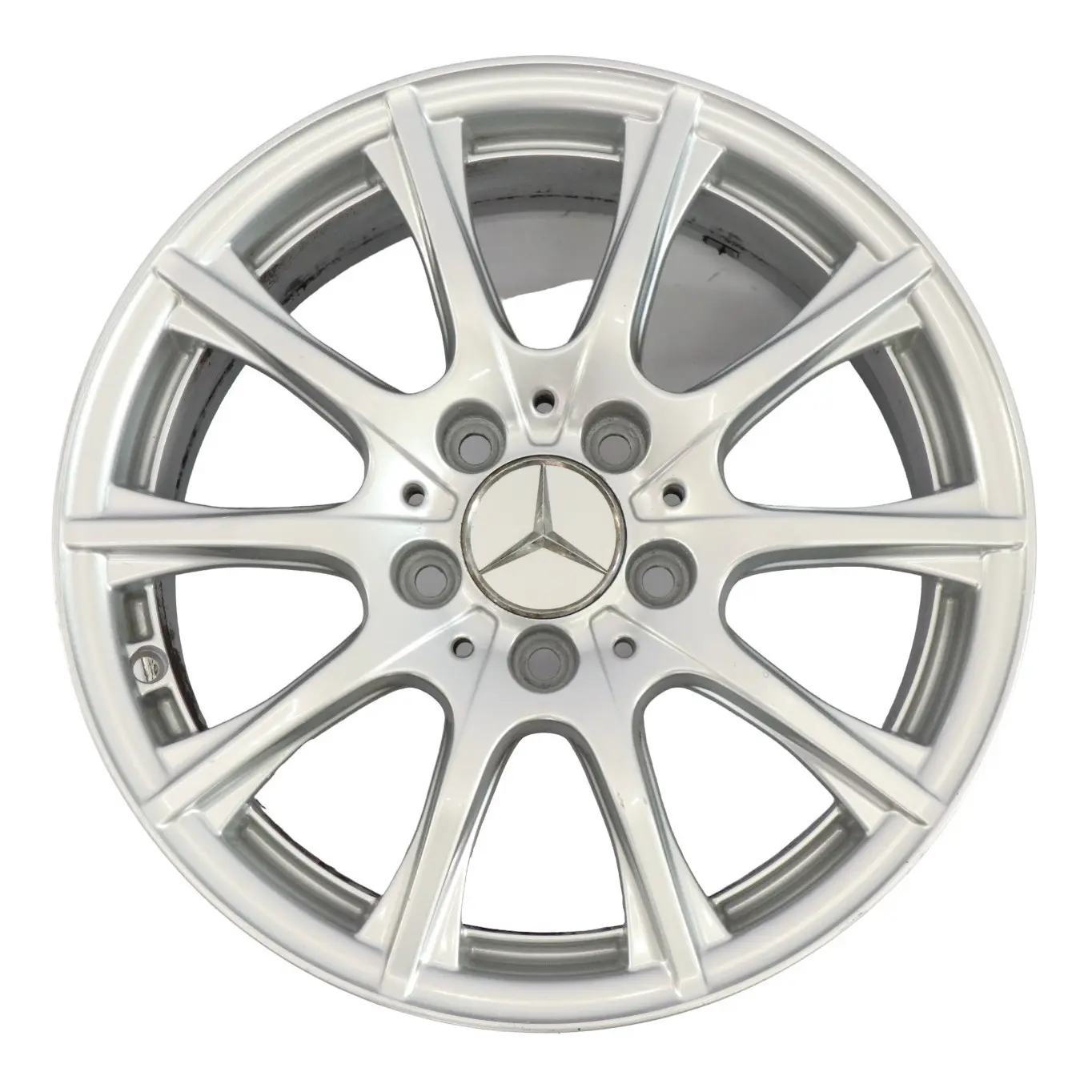 Mercedes W205 Jante en alliage argenté 16'' 6,5J ET:38 10 Spoke A2054012400