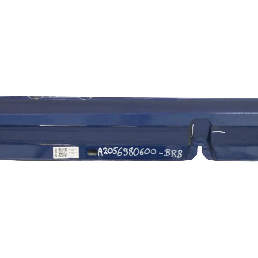 Mercedes A205 Side Skirt Right O/S AMG Sill Cover Brilliant Blue Metallic - 896