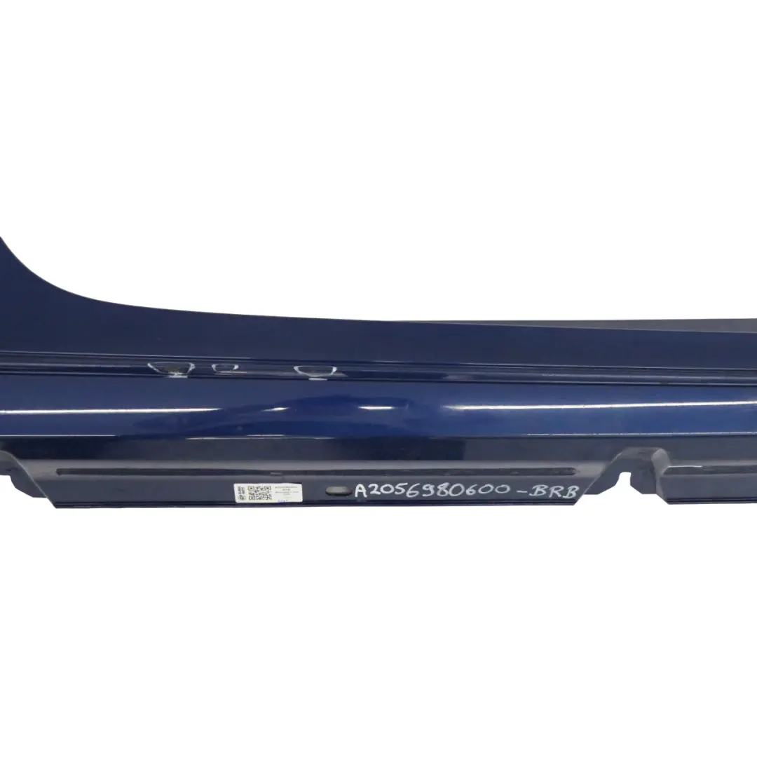 Mercedes A205 Side Skirt Right O/S AMG Sill Cover Brilliant Blue Metallic - 896