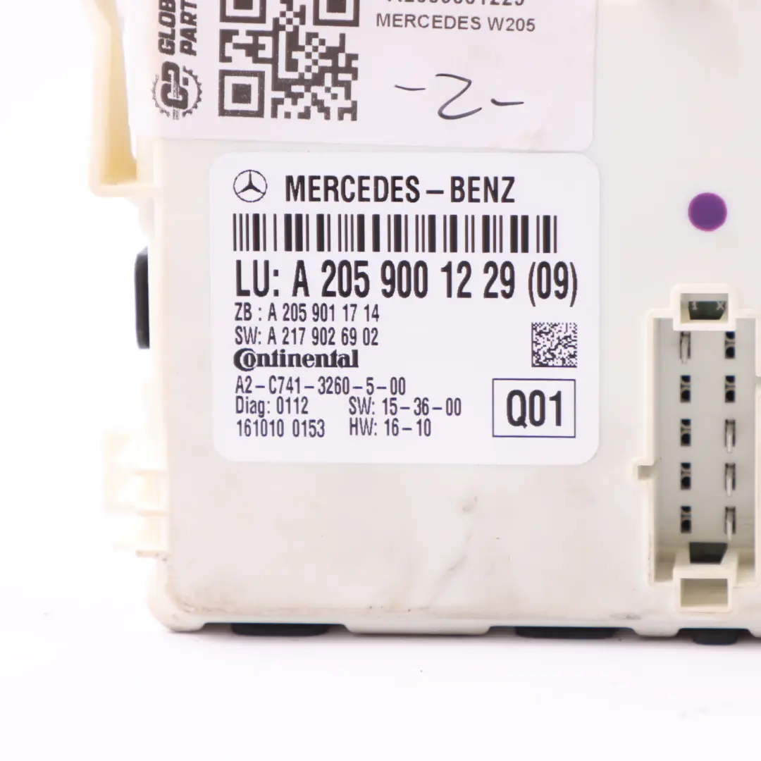 Mercedes A205 Convertible Roof Control Module Unit ECU Soft Top A2059001229