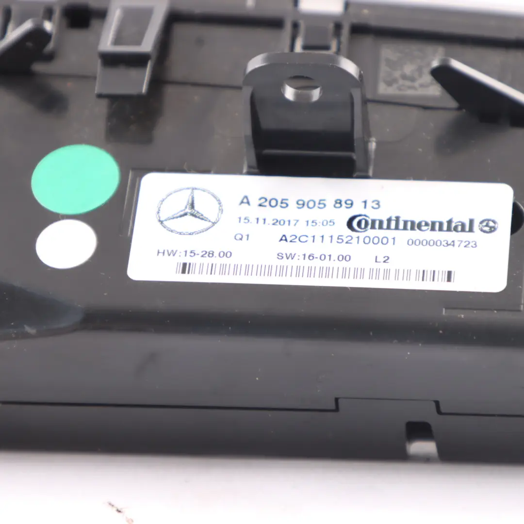 Mercedes W205 Climate Control Panel Heater Switch Unit A2059058913