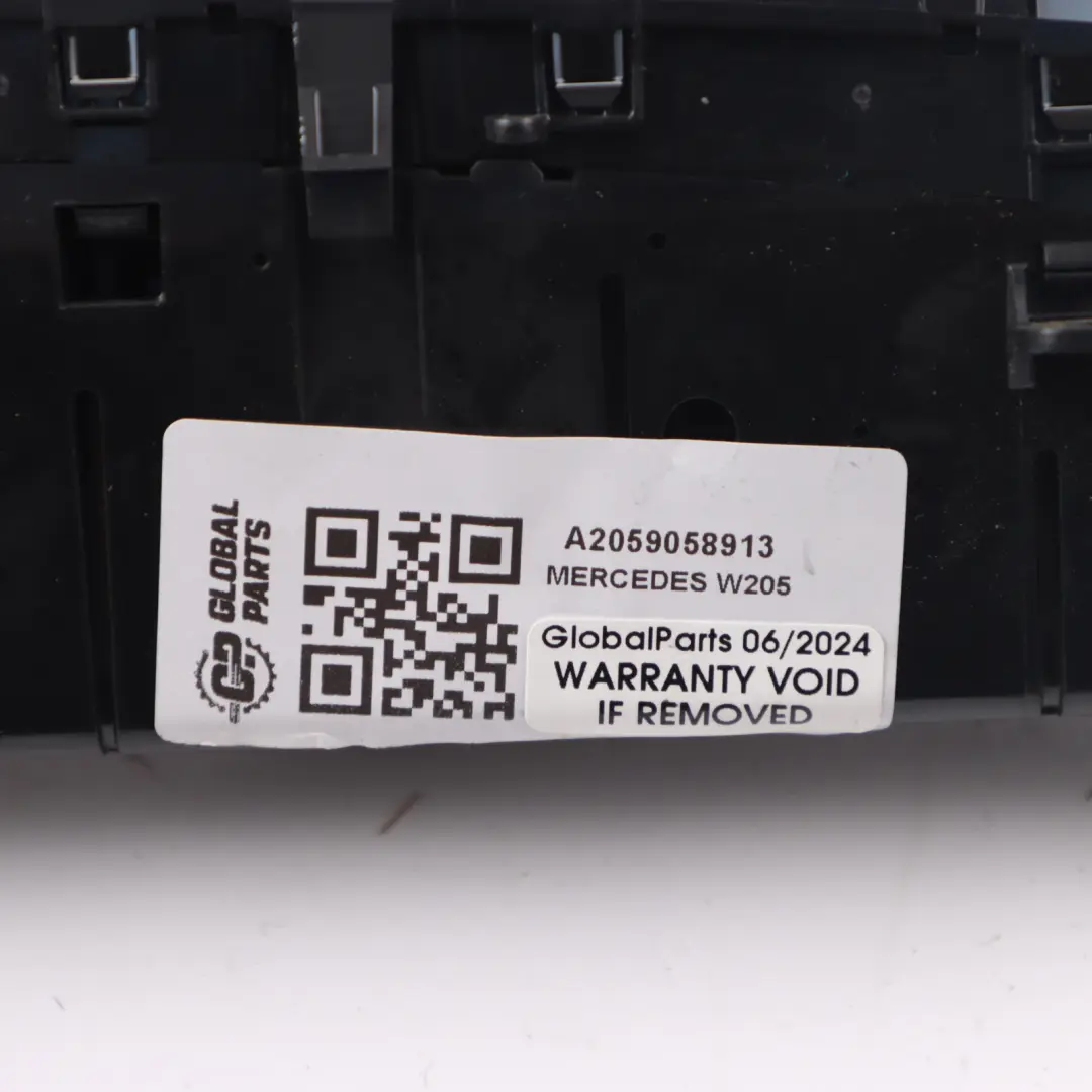 Mercedes W205 Climate Control Panel Heater Switch Unit A2059058913
