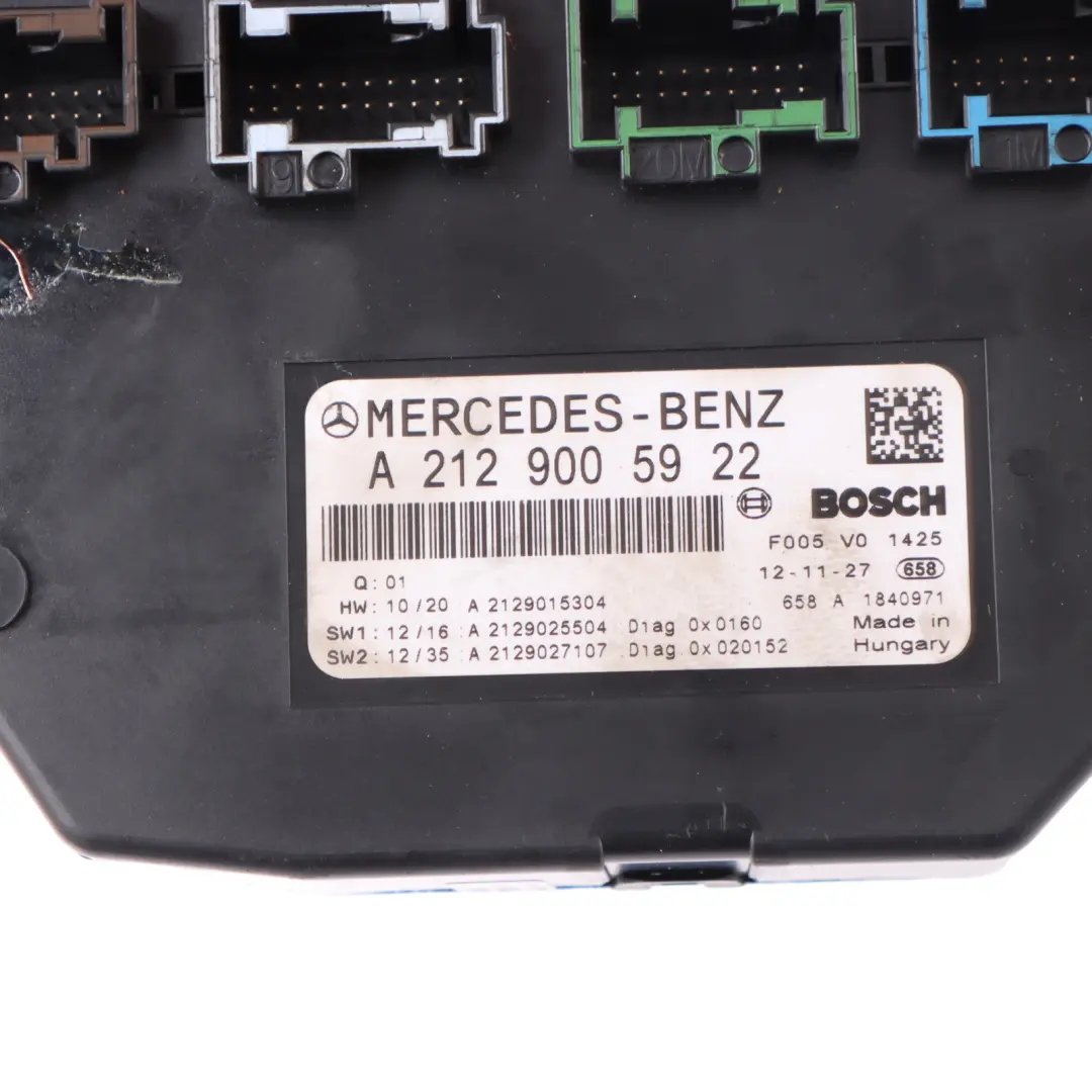 Mercedes W212 SLK R172 Fuse Box Relay Control Unit SAM Module A2129005922