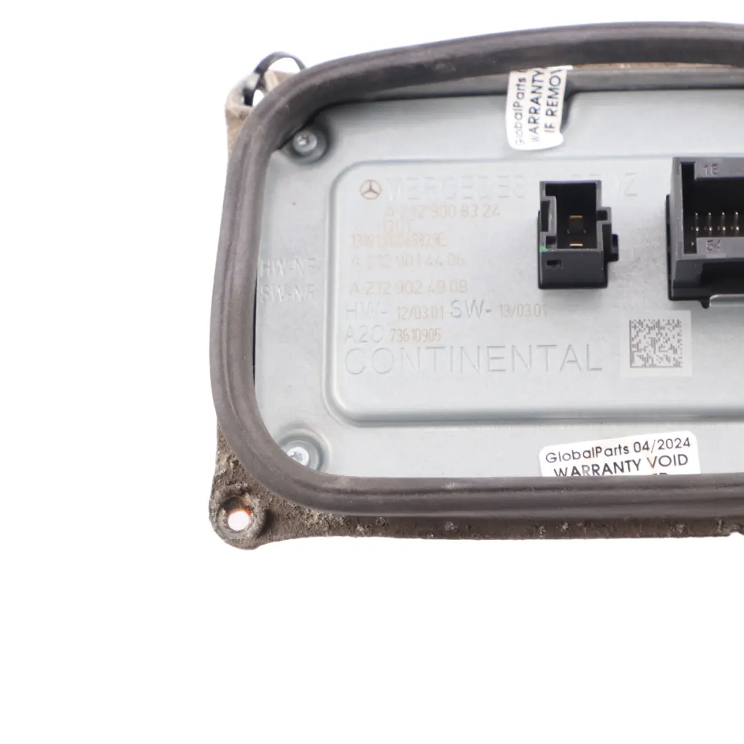 Mercedes W212 Control Unit Headlight Adjustment Luminance Regulation A2129008324