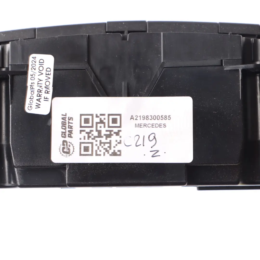 Mercedes C219 Heater Climate A/C Control Unit Switch Panel A2198300585