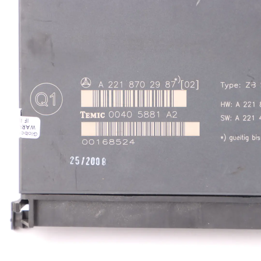 Seat Module Mercedes W211 Rear Seat Control Unit Module A2218702987