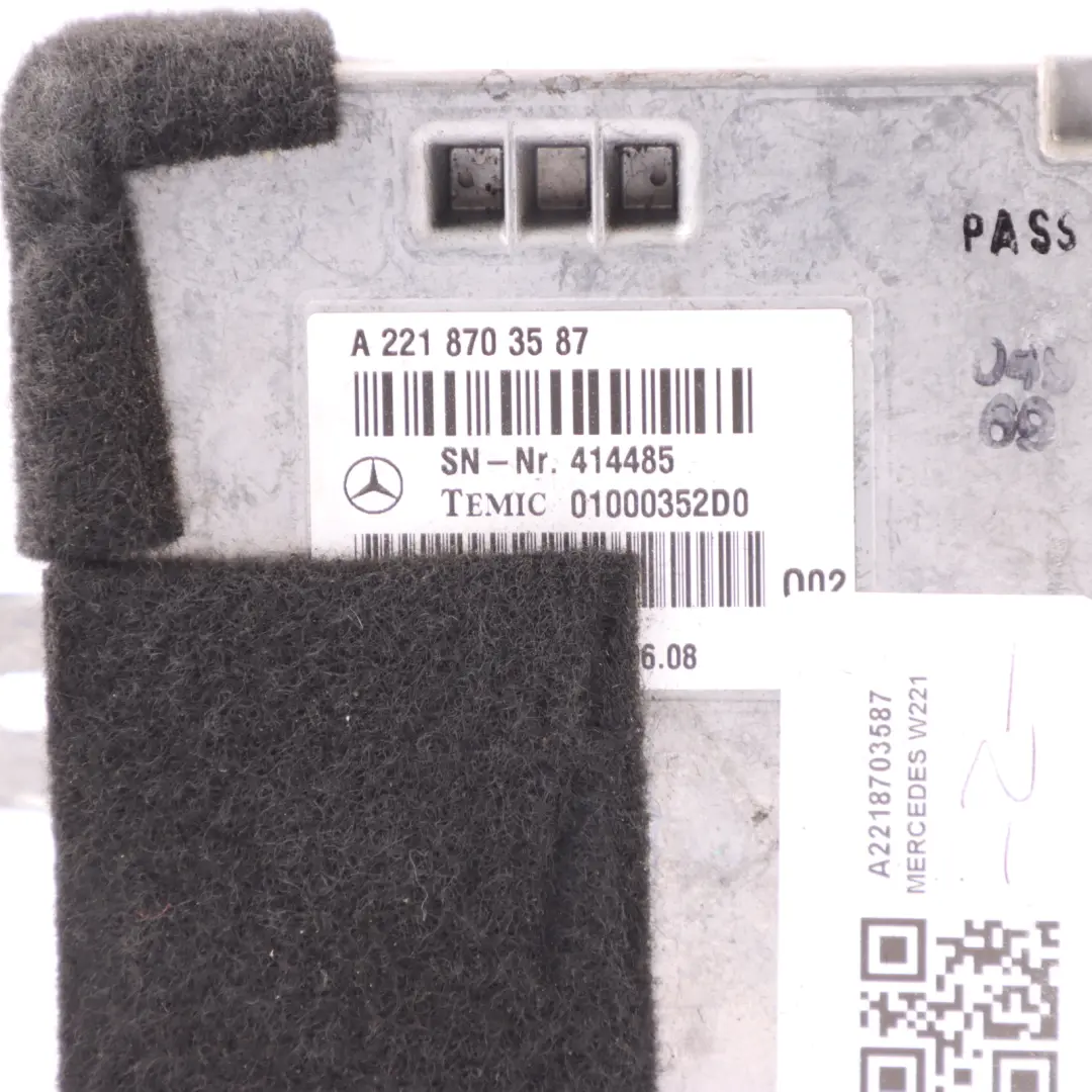 Voice Control Module Mercedes W221 Linguatronic Input System Dutch A2218703587