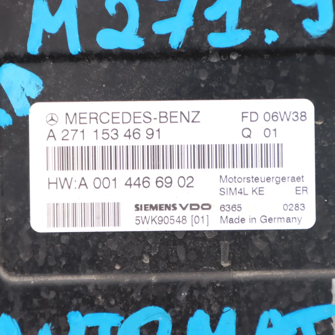 Mercedes R171 271.944 271944 163HP Engine ECU Kit Key Lock A2711534691 Automatic