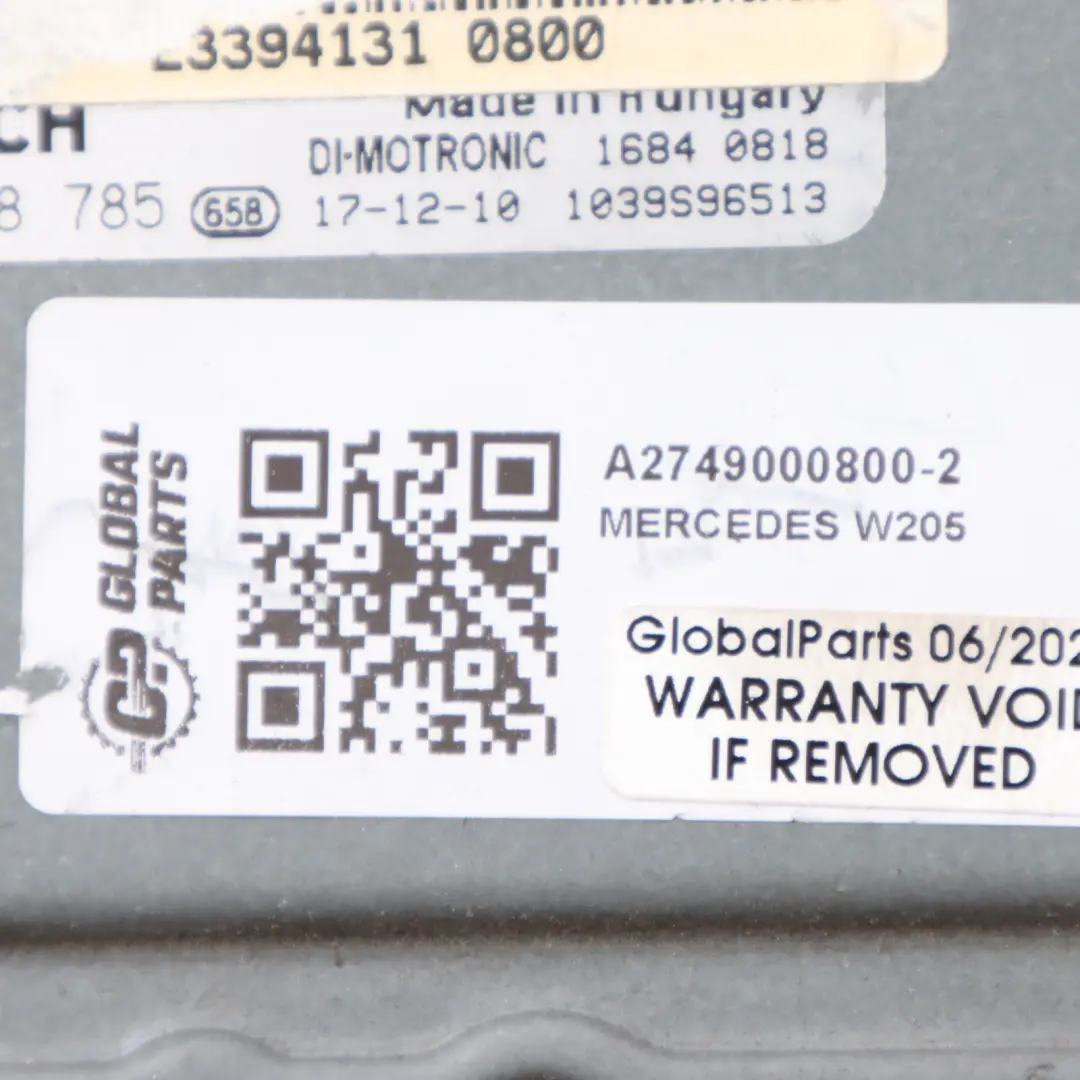 Mercedes W205 C350 E 274.920 279HP Engine ECU Kit A2749000800 Key Lock Automatic