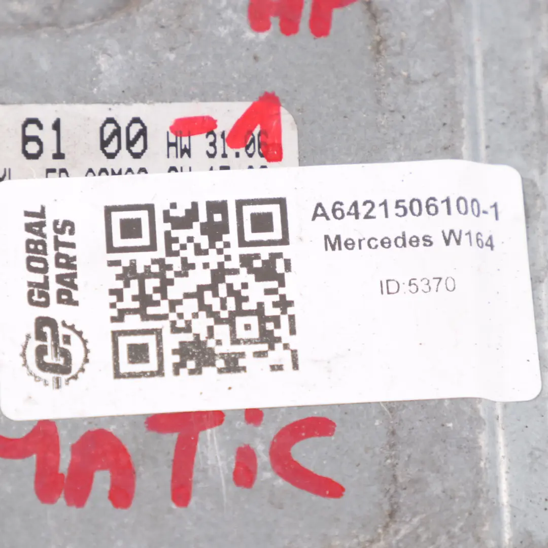 Mercedes W164 ML320 CDI OM642.920 Komputer Silnika ECU A6421506100 Kluczyk