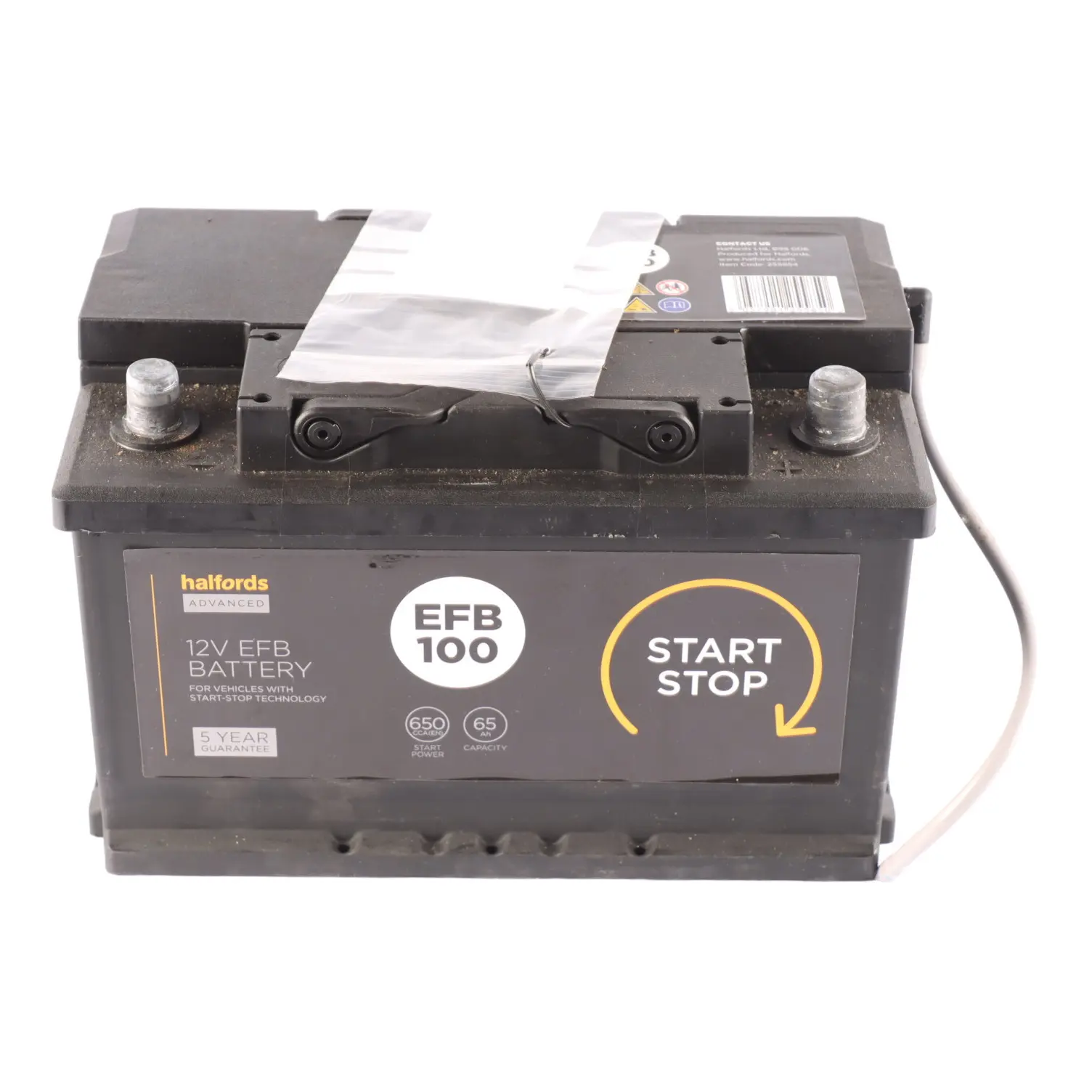 Halfords 12V Accumulator Battery 65Ah 650A EFB100