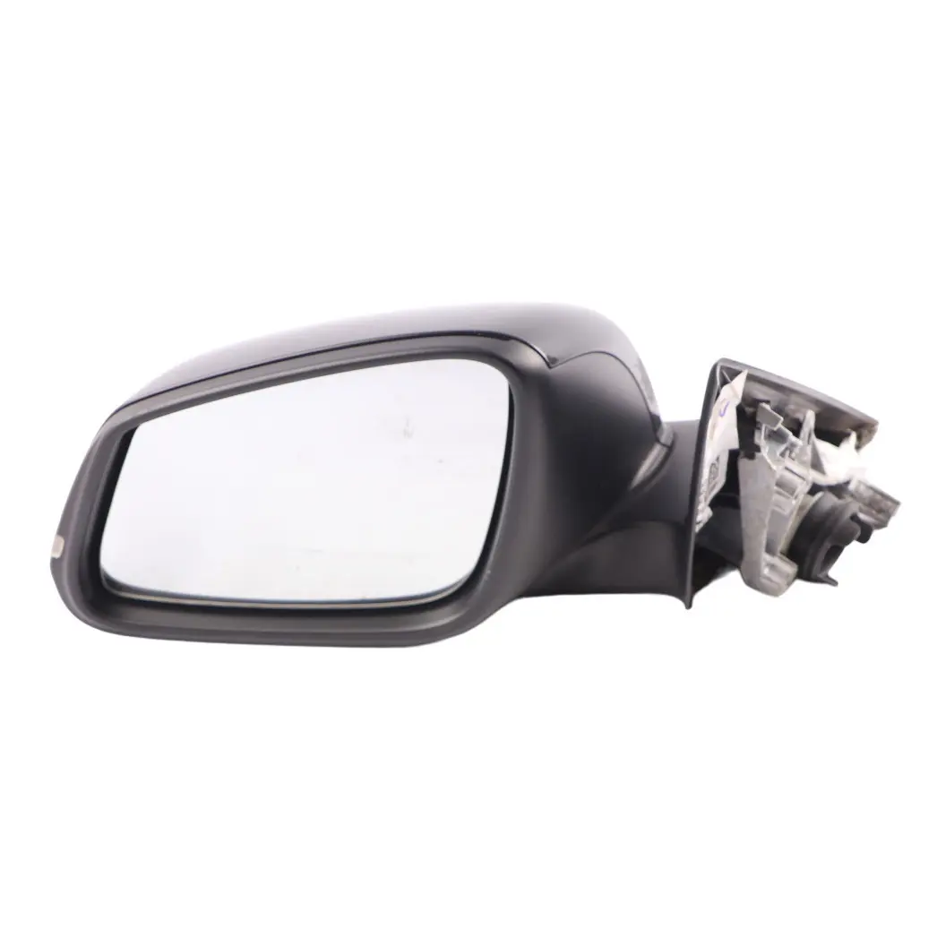 Wing Mirror BMW F30 F31 Heated Left Door N/S Schwarz 2 Black 668