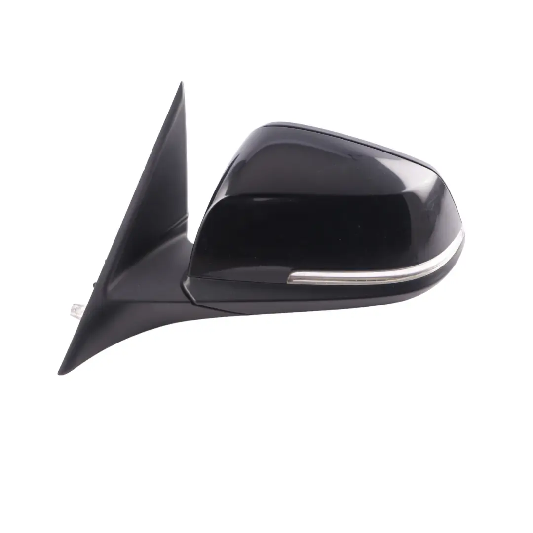 Wing Mirror BMW F30 F31 Heated Left Door N/S Schwarz 2 Black 668